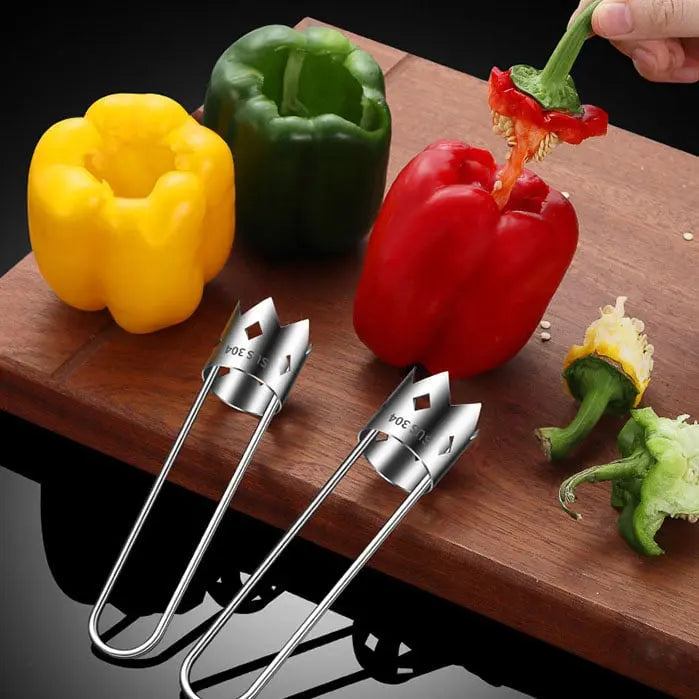 BowLift | Ergonomic Core Remover made of Stainless Steel for Fruits and Vegetables