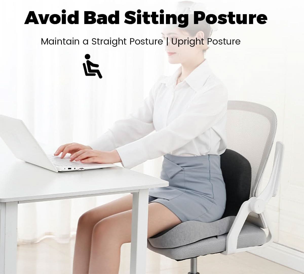 BowLift | Ergonomic seat cushion with lumbar support for office, car & travel