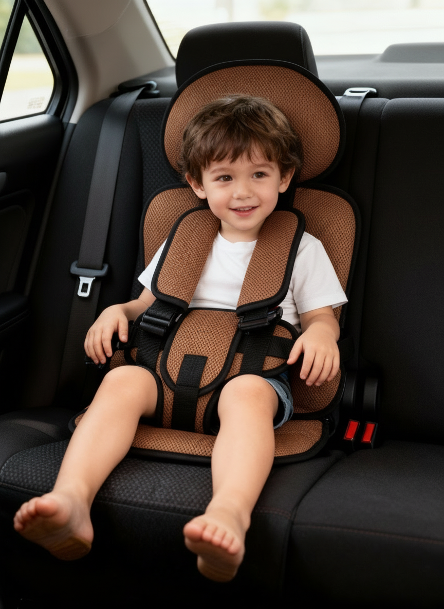 BowLift | Portable Travel Car Seat & Toddler Booster | 5-Point Safety Harness | Foldable Compact Design for Ages 1–12