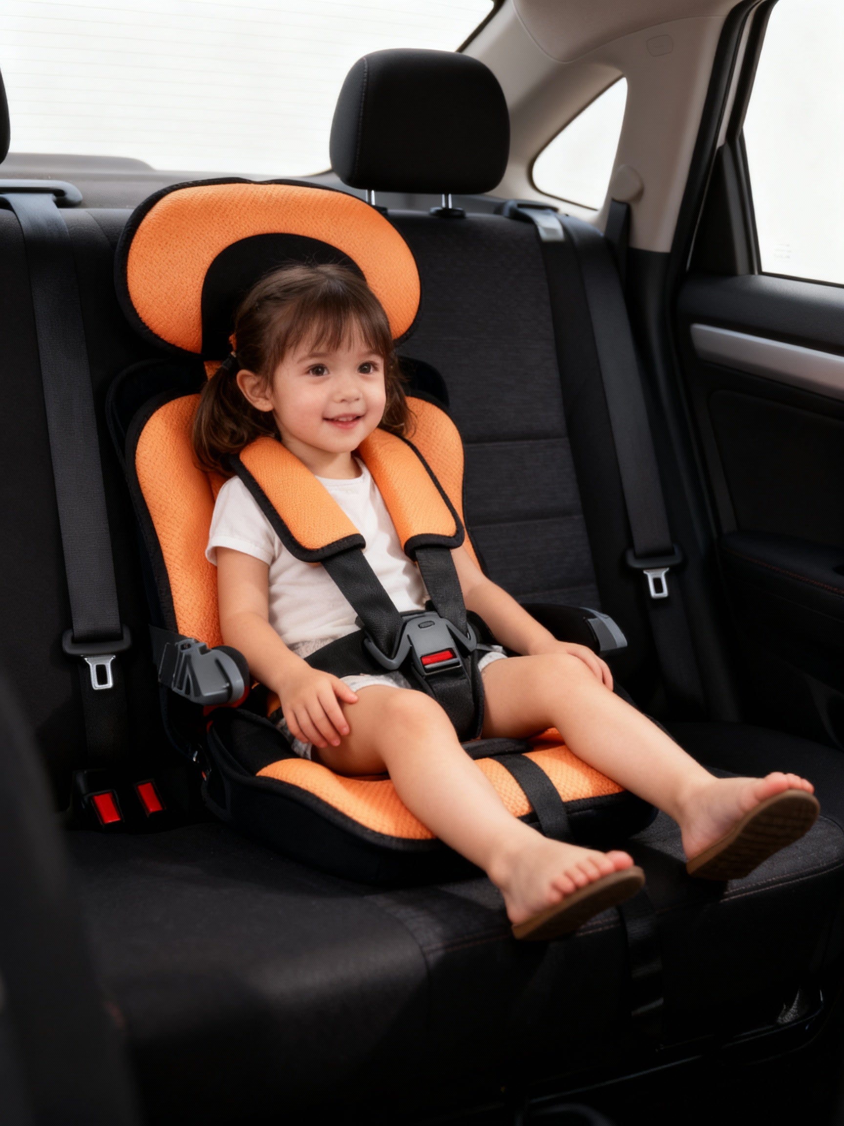 BowLift | Portable Travel Car Seat & Toddler Booster | 5-Point Safety Harness | Foldable Compact Design for Ages 1–12