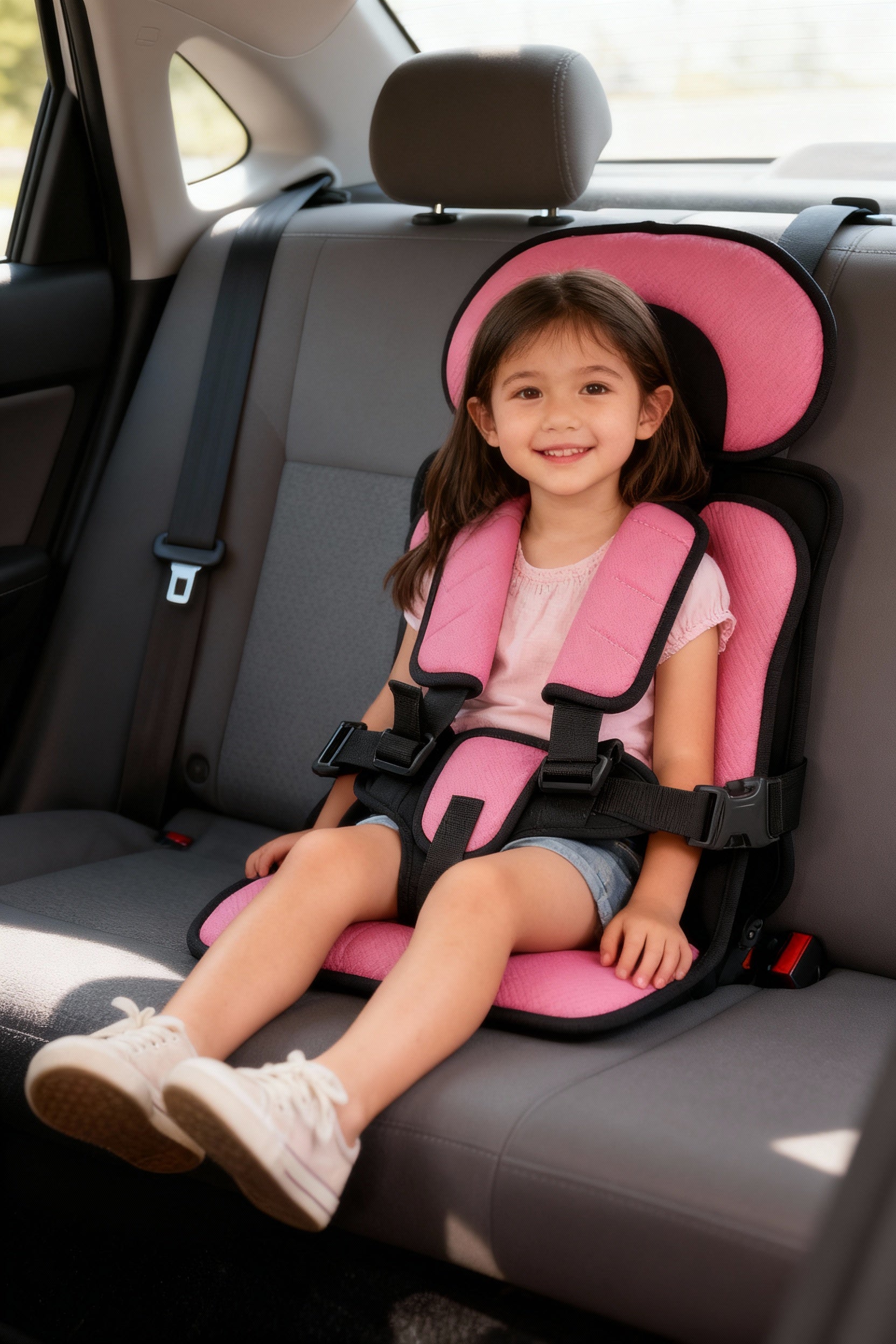 BowLift | Portable Travel Car Seat & Toddler Booster | 5-Point Safety Harness | Foldable Compact Design for Ages 1–12