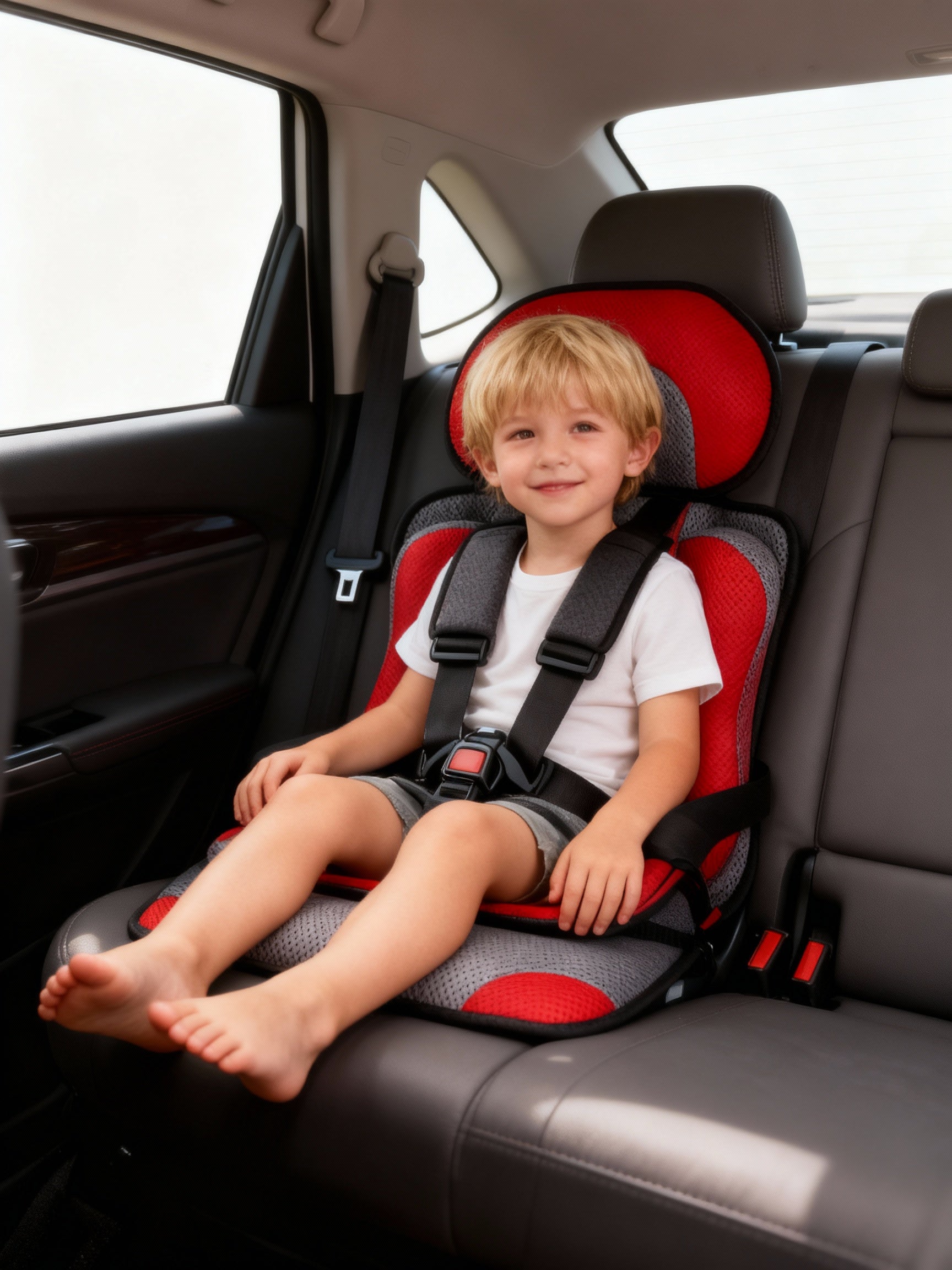 BowLift | Portable Travel Car Seat & Toddler Booster | 5-Point Safety Harness | Foldable Compact Design for Ages 1–12