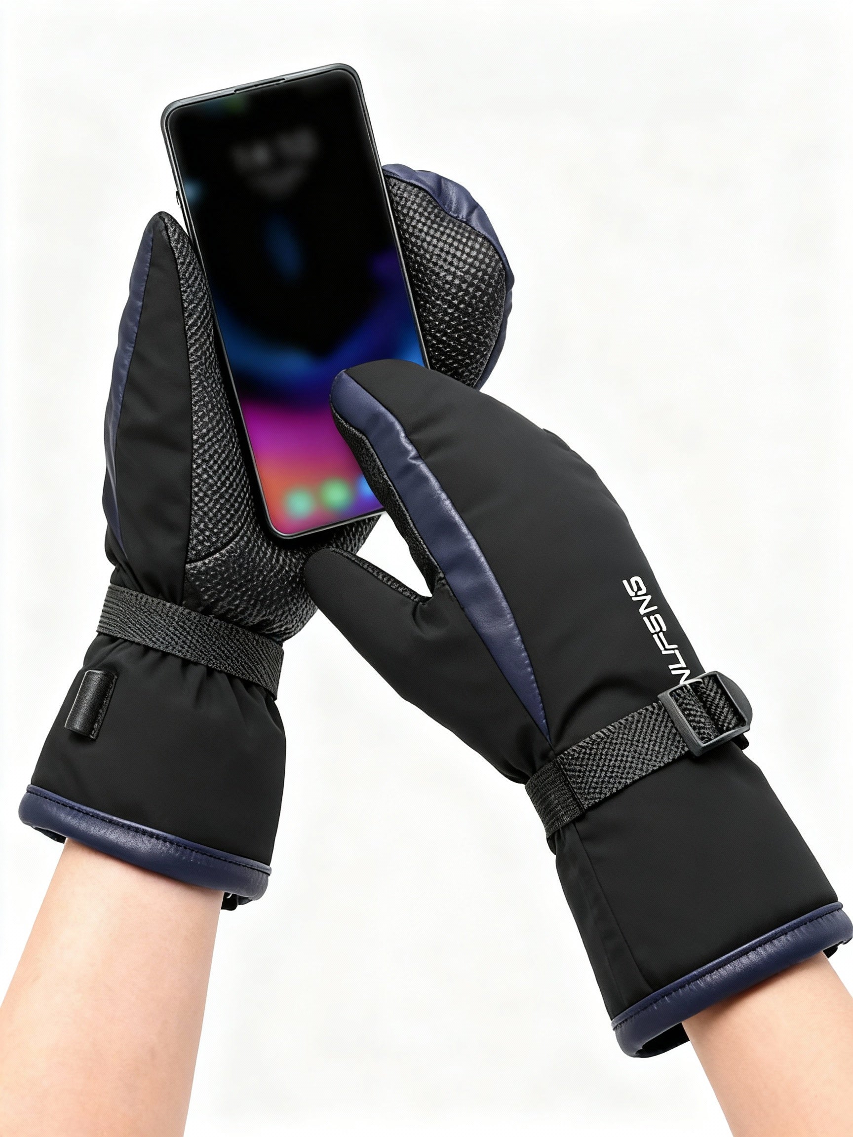 BowLift | Electric Heating Gloves | Integrated 10,000 mAh Power Bank | Dual-Sided Carbon Fiber Heating Elements | 3-Stage Thermal Control | Waterproof Down-Fabric & Anti-Slip PU Palm