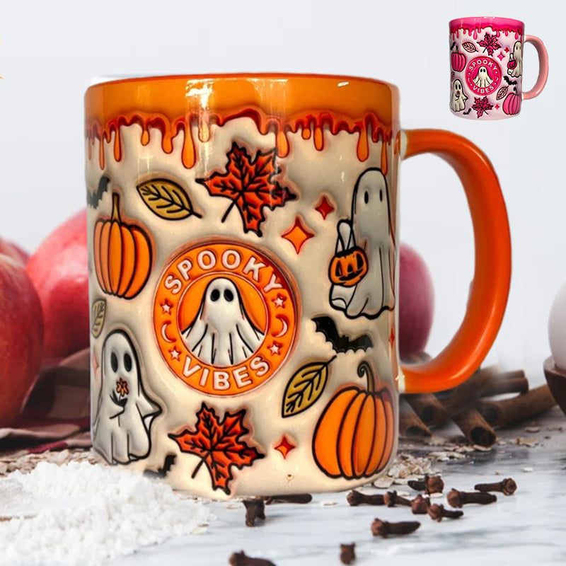 BowLift | Pumpkin Coffee Mug with Ghost