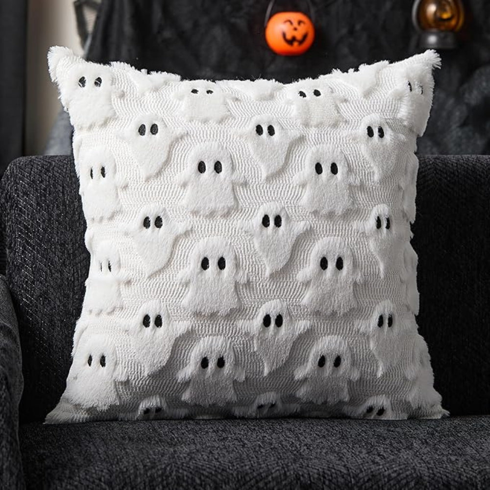 BowLift | Faux Fleece Halloween Pumpkin Cushion Cover