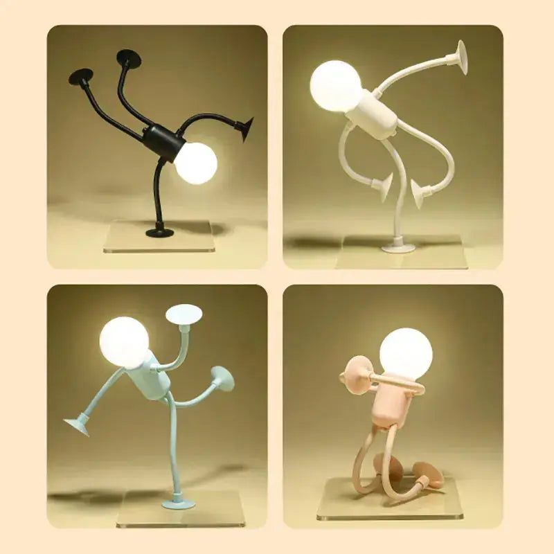 BowLift | LED Night Light with Suction Feet – Flexible & Playful for Bedroom or Living Room