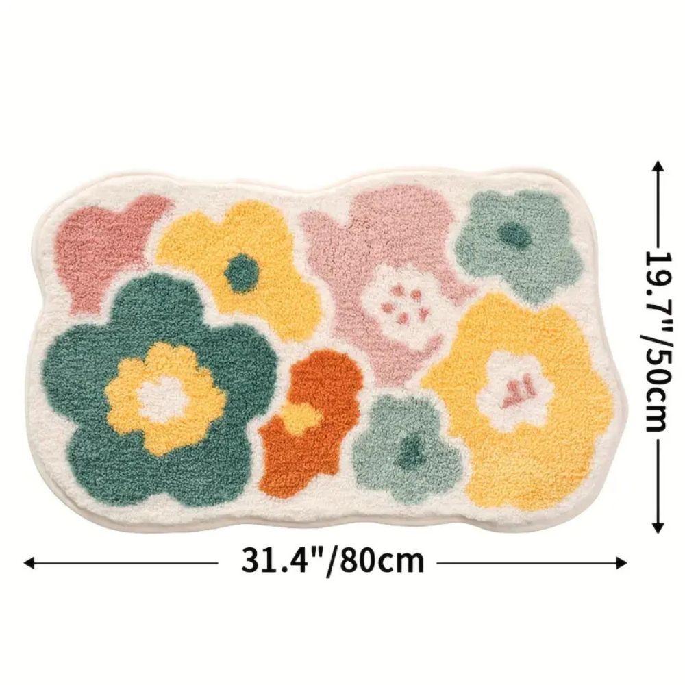 BowLift | Floral Tufted Absorbent Bath Mat