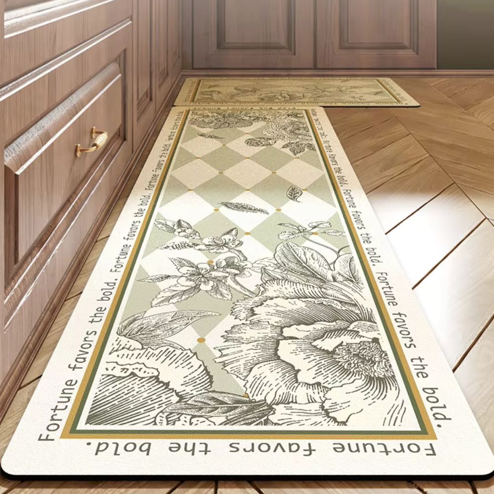 BowLift | Floral Quick-Dry Kitchen Mat