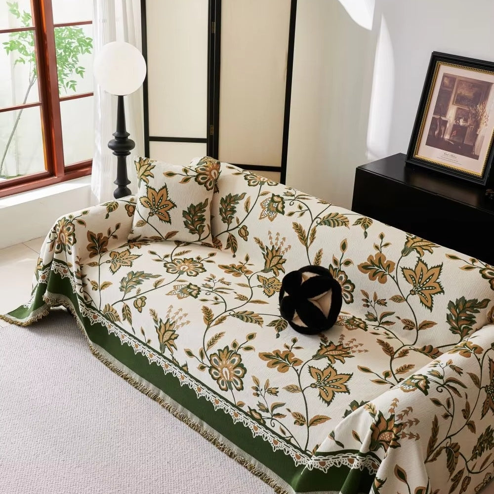 BowLift | Floravell Vintage Chenille Sofa Cover