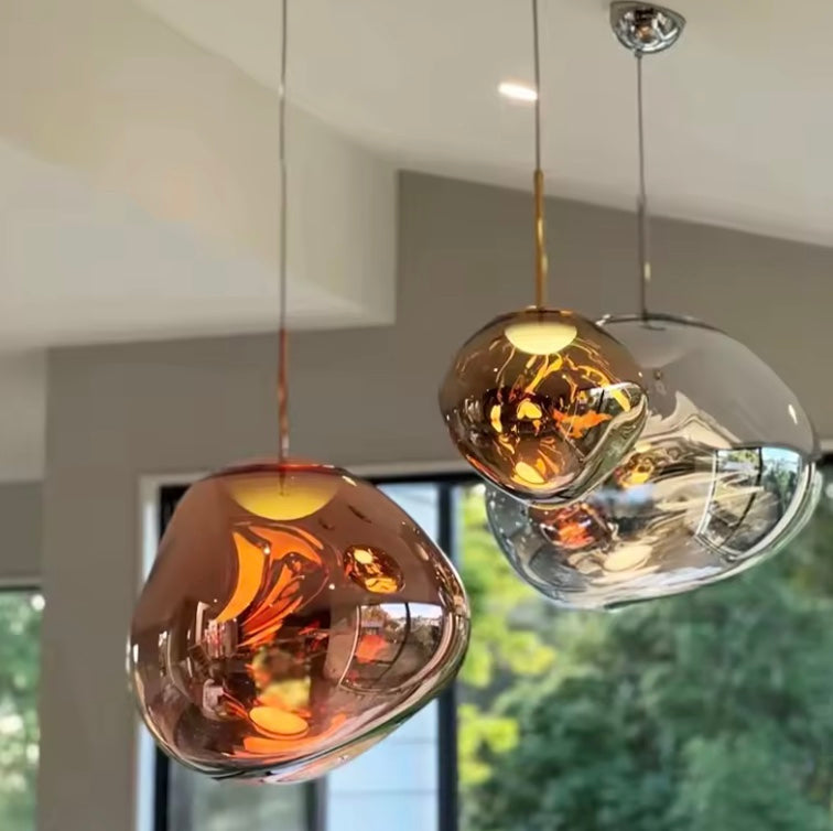 BowLift | NordicGlow – Elegant Glass Pendant Light | Modern Scandinavian Ceiling Lamp