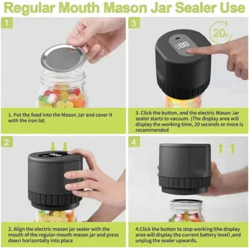 BowLift | Electric Mason Jar Vacuum Sealer Kit | Cordless & Efficient Vacuum System for Mason Jars β Easy Food Preservation