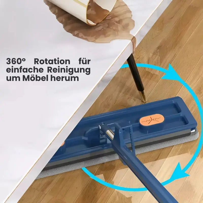 BowLift | Hands-free set of flat mop and bucket for effortless floor cleaning