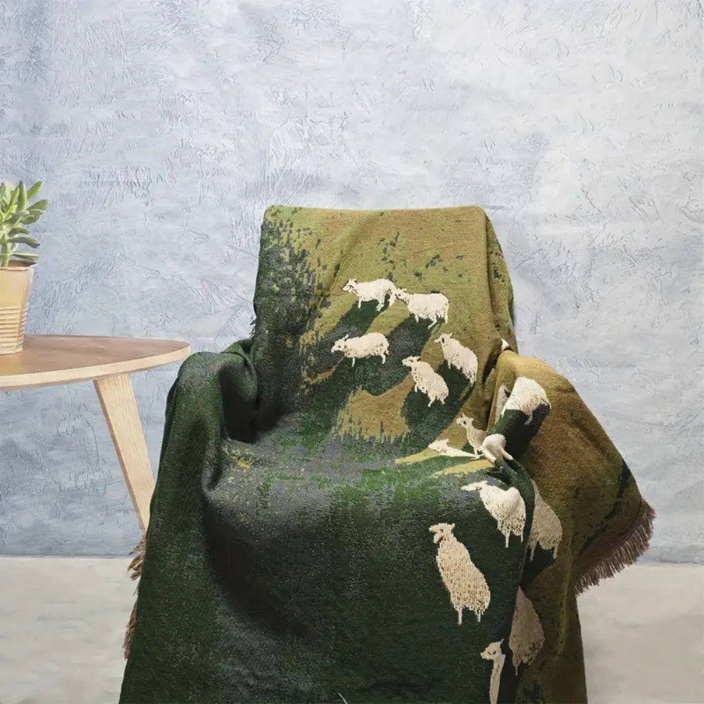 BowLift | Frida Sheep Woven Throw Blanket