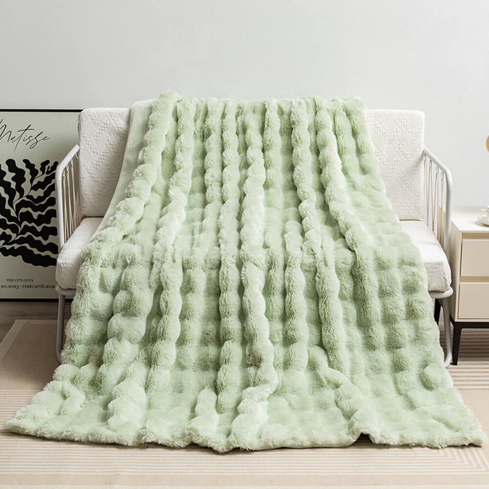 BowLift | Premium Bubble Double Layer Thick Faux Rabbit Fur Blanket