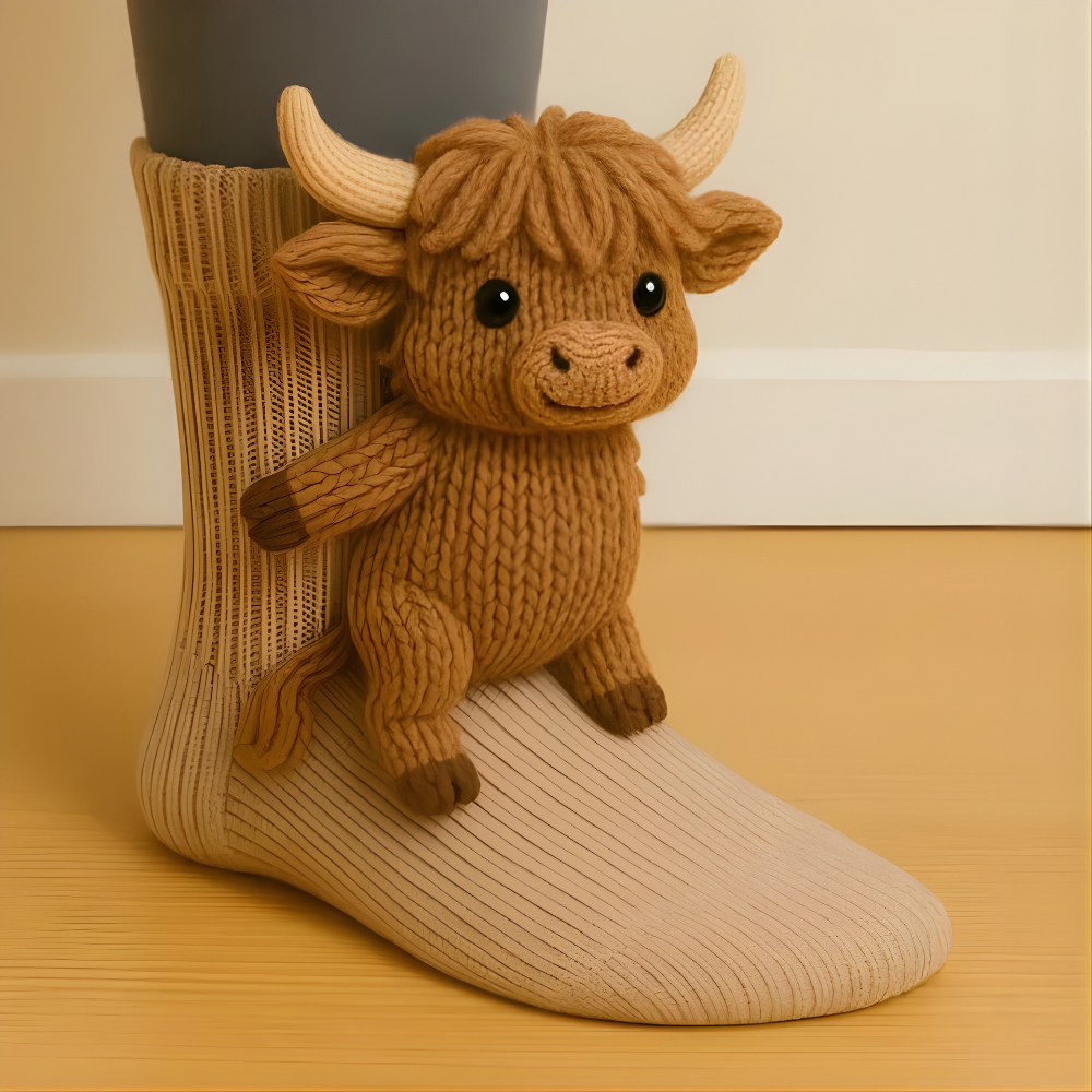 BowLift | Fuzzy Animal Plush Socks Women Men Cozy Non Slip Warm Winter