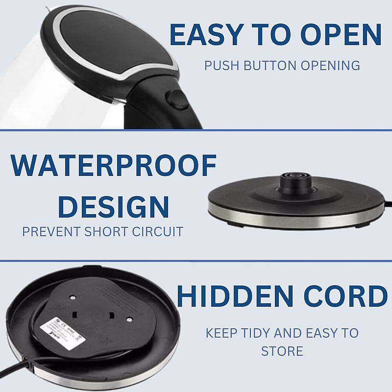 BowLift | 1.8L Electric Glass Kettle with LED Illumination