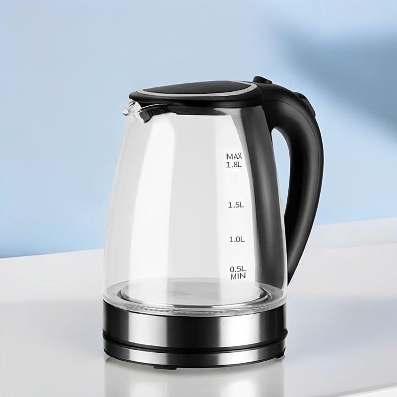 BowLift | 1.8L Electric Glass Kettle with Blue LED Light
