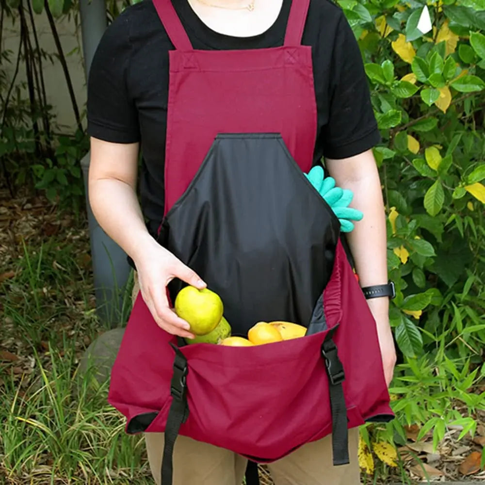 BowLift | Gardening apron with cross straps – Large emptying pocket & breast pocket