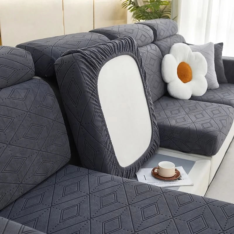 BowLift | SlipBliss - Elegant Jacquard Non-Slip Sofa Cover