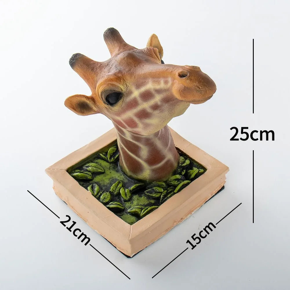 BowLift | Giraffe Head - Wall Decoration - 3D Sculpture - Lifelike Decoration