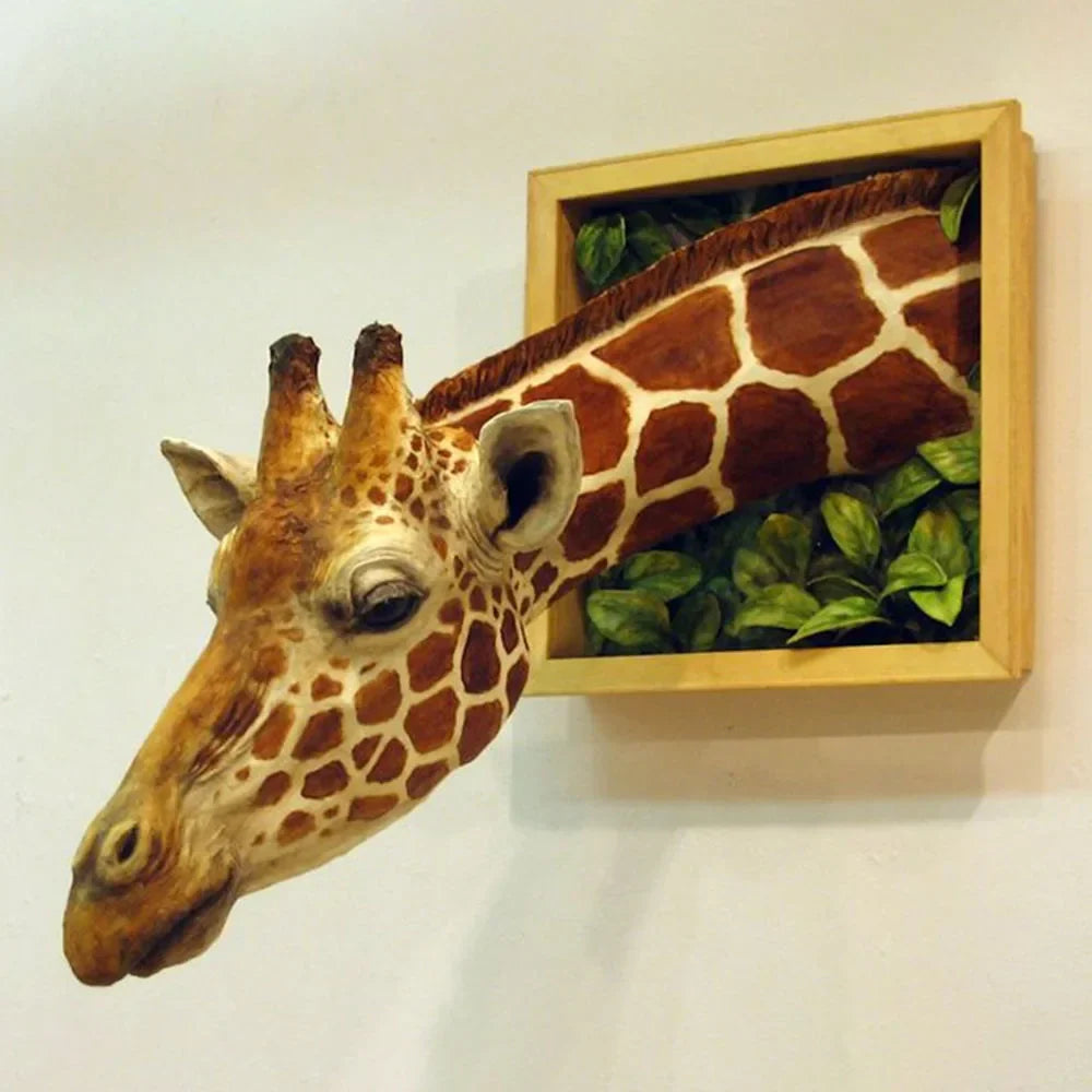 BowLift | Giraffe head - Wall decoration - 3D sculpture - Lifesize decoration