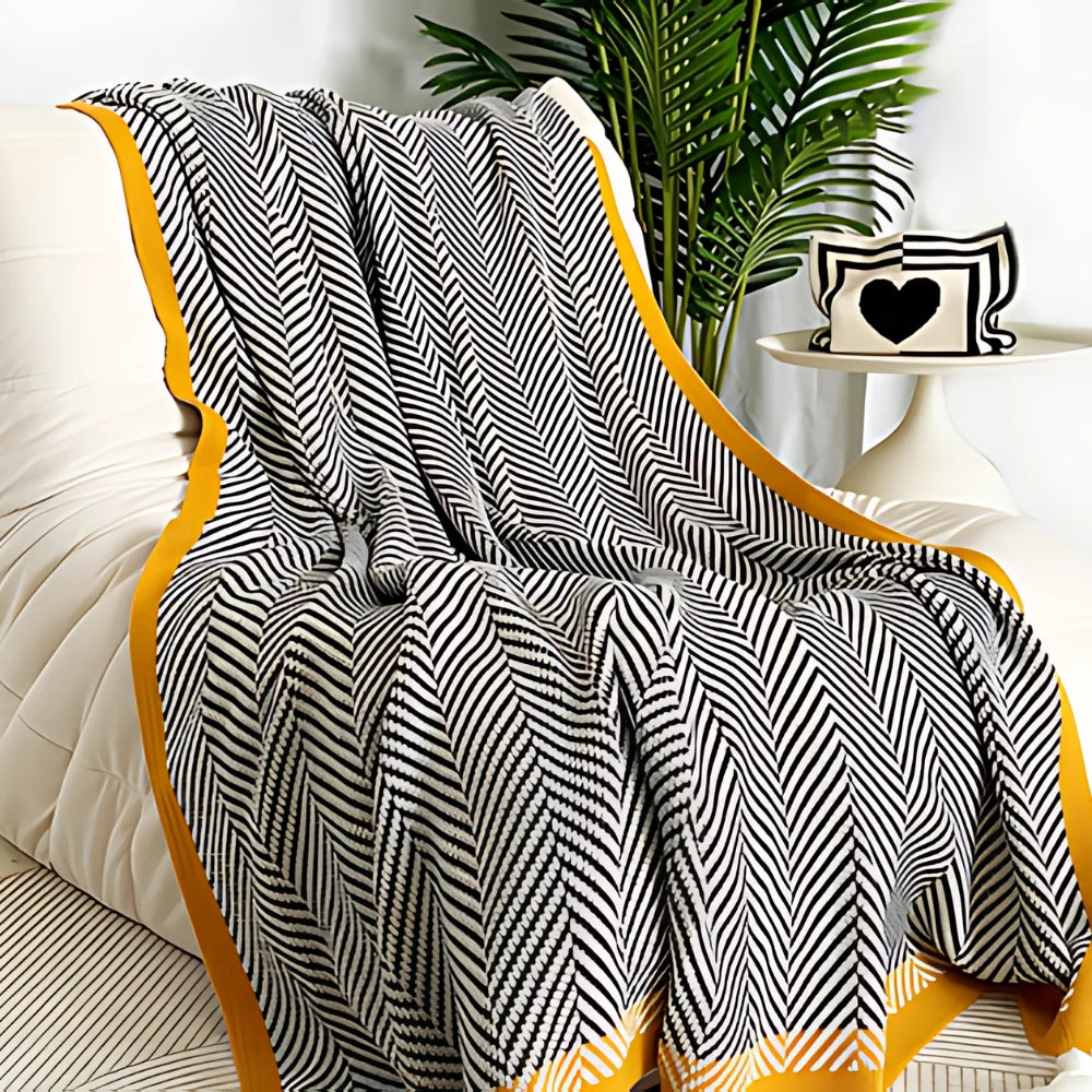 BowLift | Golden Chevron Luxe Blanket