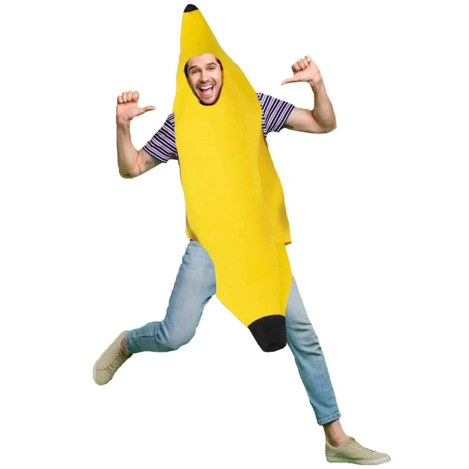 BowLift | Yellow Banana Costume for Men – Funny Outfit for Carnival, Halloween & Theme Parties