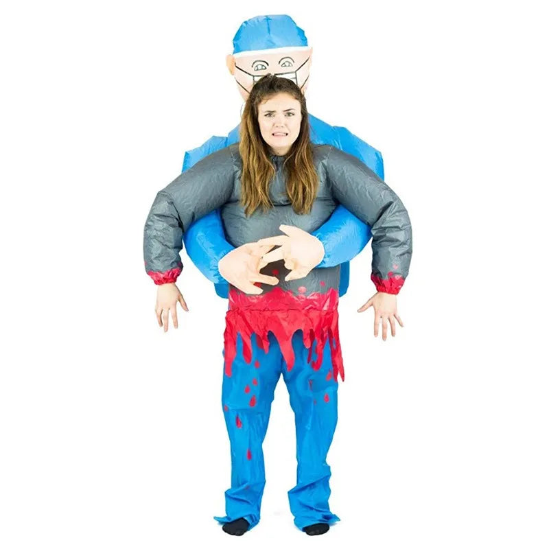 BowLift | Inflatable Halloween Surgeon Costume with Ghost – Funny & Creepy Adult Costume