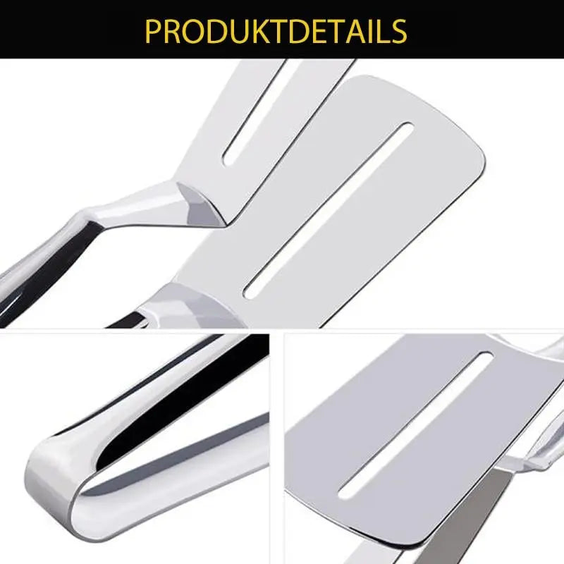 BowLift | Grill tongs made of stainless steel – 2-in-1 spatula & gripping tongs