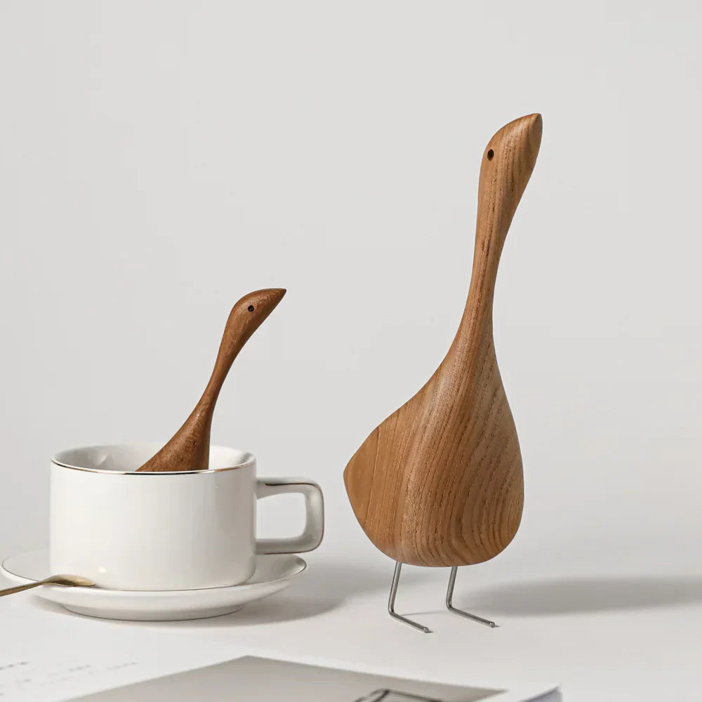 BowLift | Nordic Wood Goose Figures