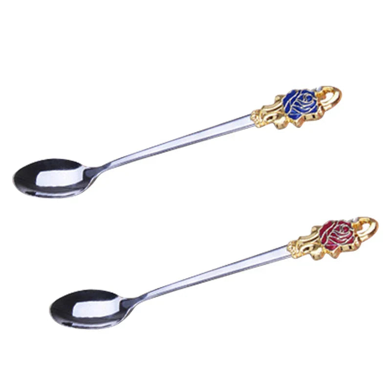 BowLift | Handcrafted Enamel Coffee Mugs Rose-Glass Tea Cup with Steel Spoon Luxury Unique Gifts for Wedding Valentine's Day Birthday Gifts