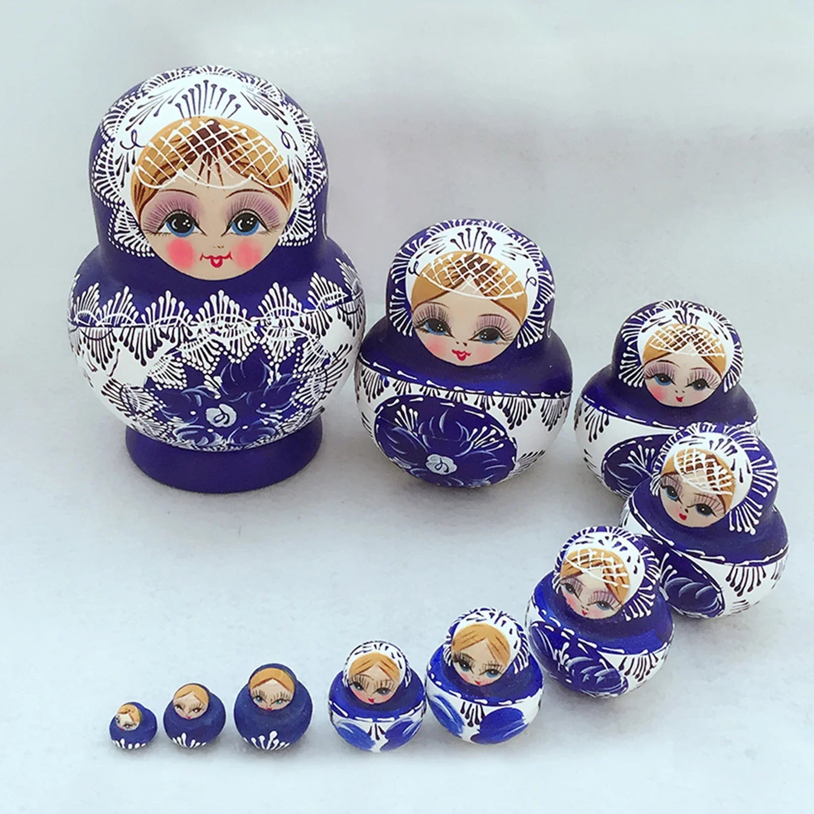BowLift | 10 pieces/set wooden Russian matryoshka dolls