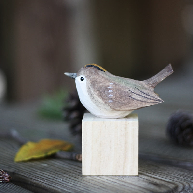 BowLift | GloRadiance Wooden Bird Figurines – Handmade Interior Decoration