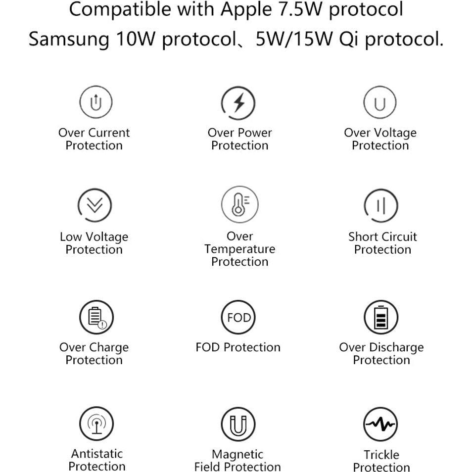 BowLift | 2-in-1 Alarm Clock with Wireless Charger – Digital LED Display | Qi-Compatible