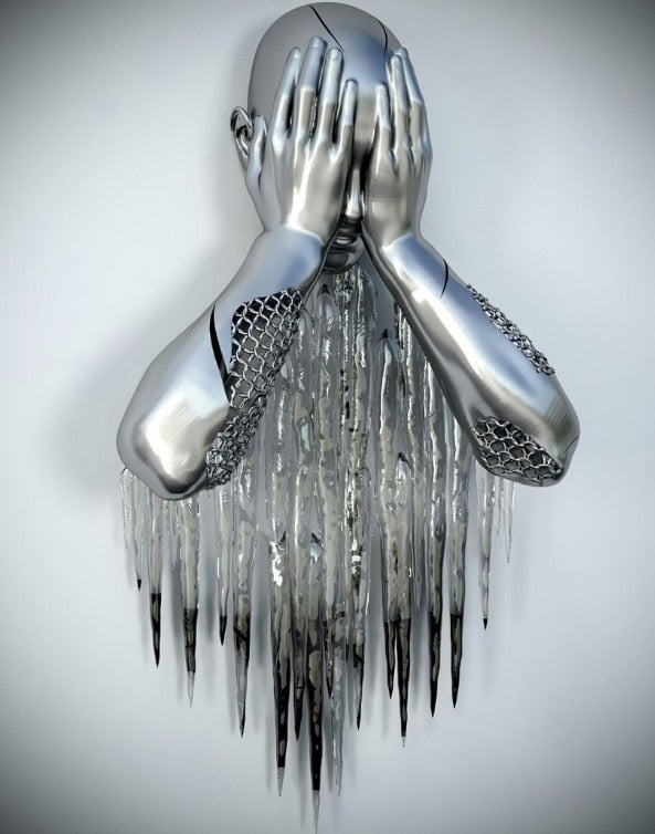 BowLift | Metal Figure Statues Styles Abstract Canvas Painting Couples Wall Art Love Sculpture Poster Print Home Decor Living Room Gifts