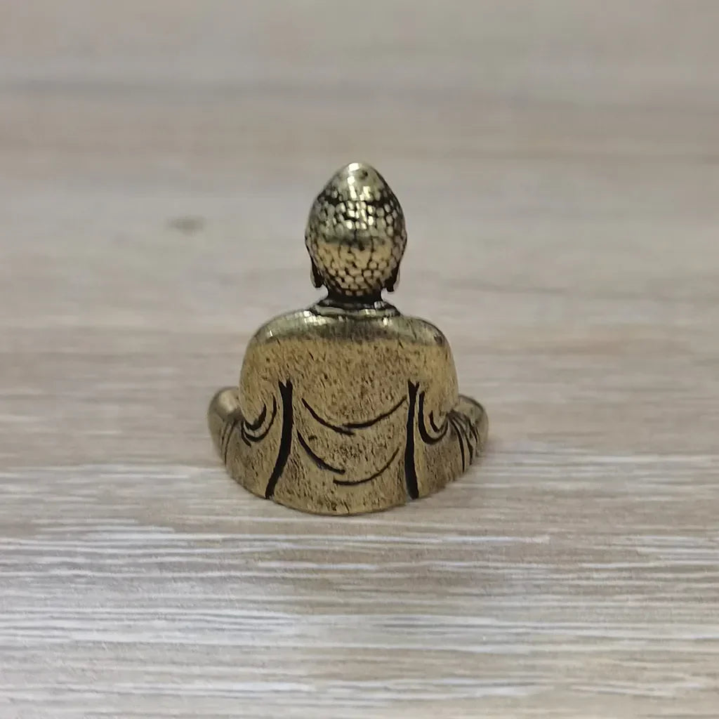 BowLift | 10 pieces mini brass sitting Buddha statue figure for travel Buddhism worship home office desk decoration