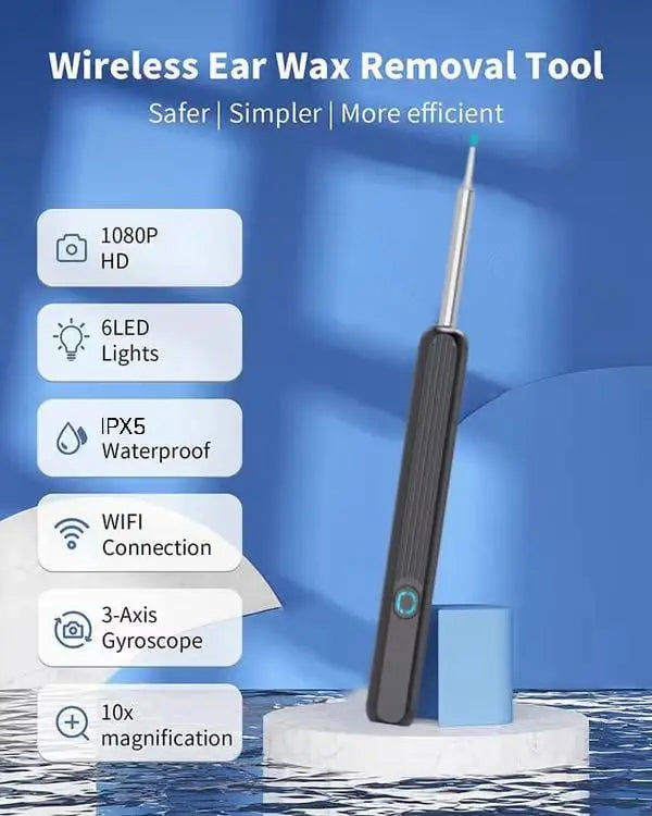 BowLift | HD Earwax Removal Spoon — Wireless Otoscope with LED Light