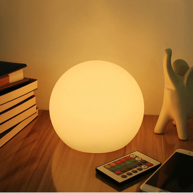 BowLift | GlowOrb – Wireless LED Colour-Changing Table Lamp with Remote & USB Rechargeable
