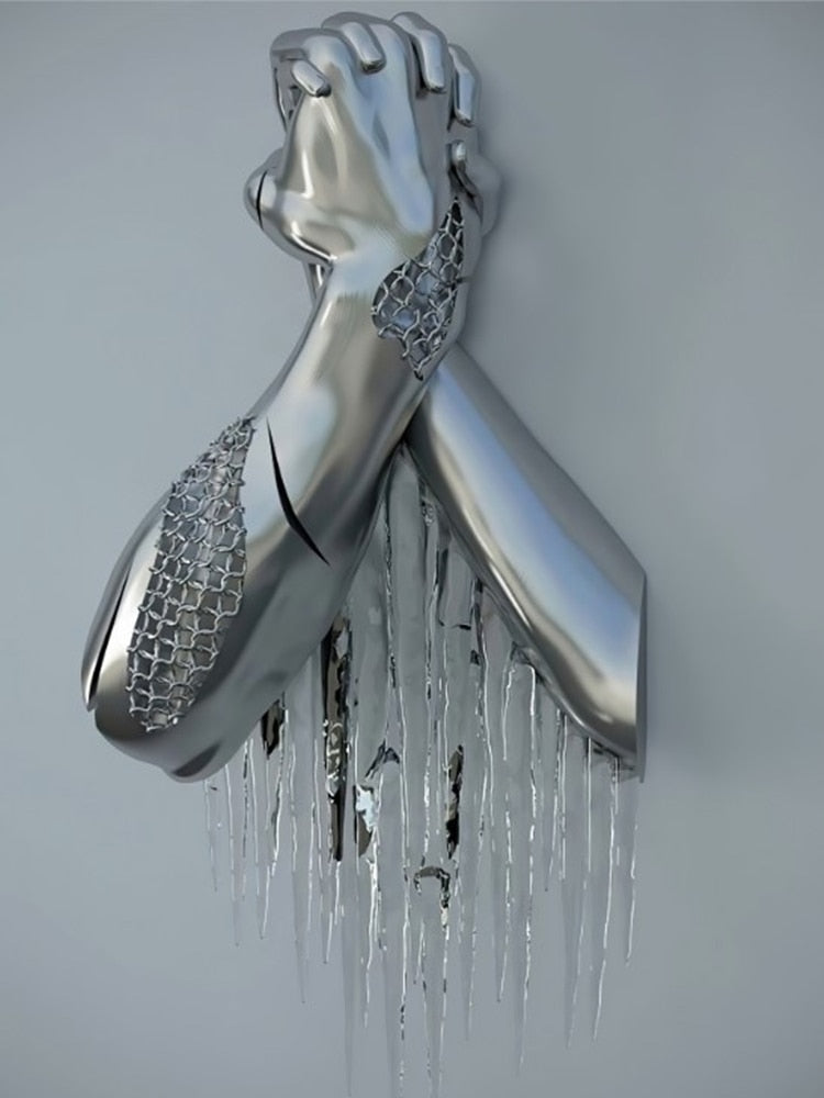 BowLift | Metal Figure Statues Styles Abstract Canvas Painting Couples Wall Art Love Sculpture Poster Print Home Decor Living Room Gifts