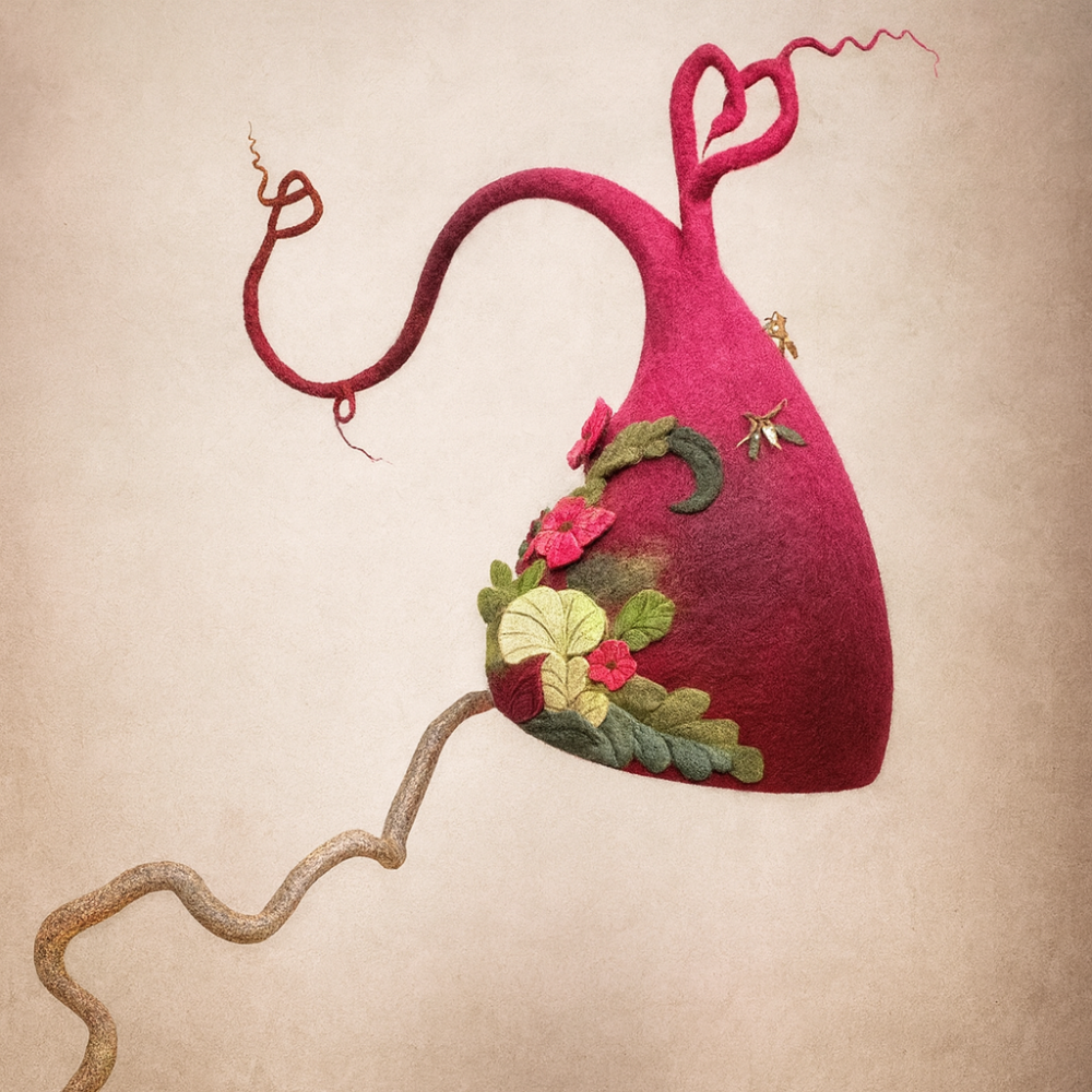 BowLift | Halloween Costume Felt Witch Hat Handmade Merino Wool Party Accessory