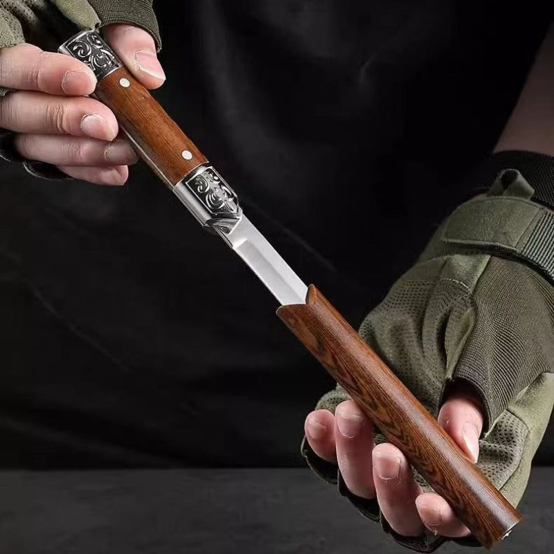 BowLift | Handcrafted Utility Knife | Japanese-Style Geometric Handle | High-Carbon Stainless Steel Blade | >60° Bevel Angle | Precision Culinary Instrument with Reinforced ABS Polymer Grip