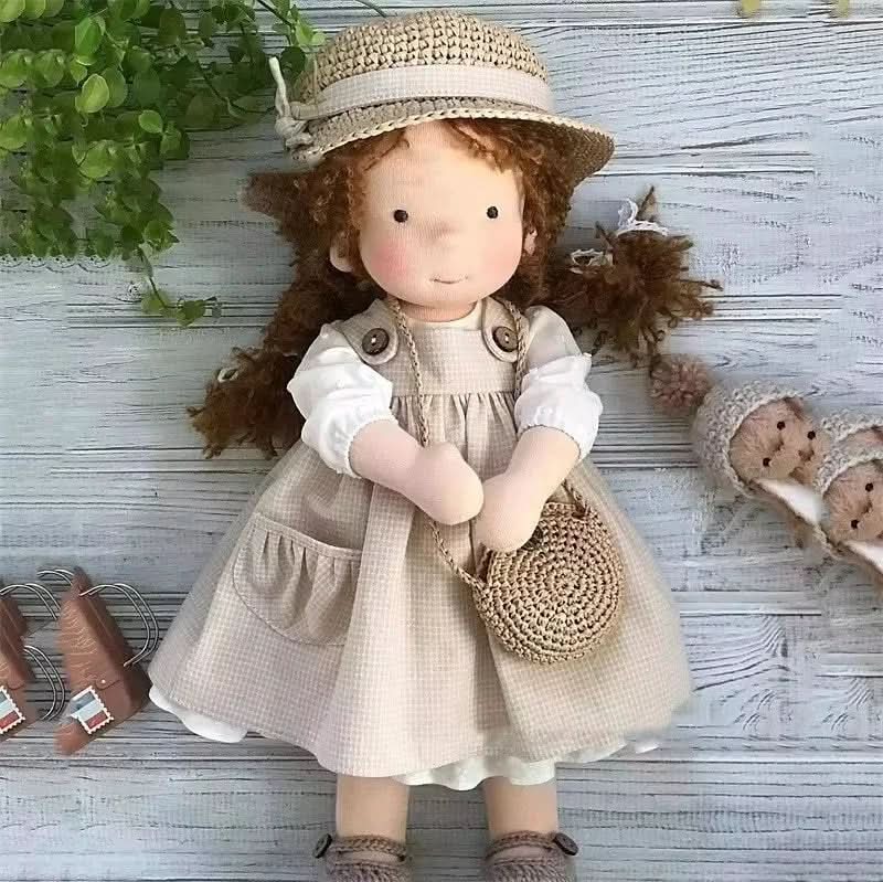 BowLift | Handmade cotton Waldorf doll with accessories