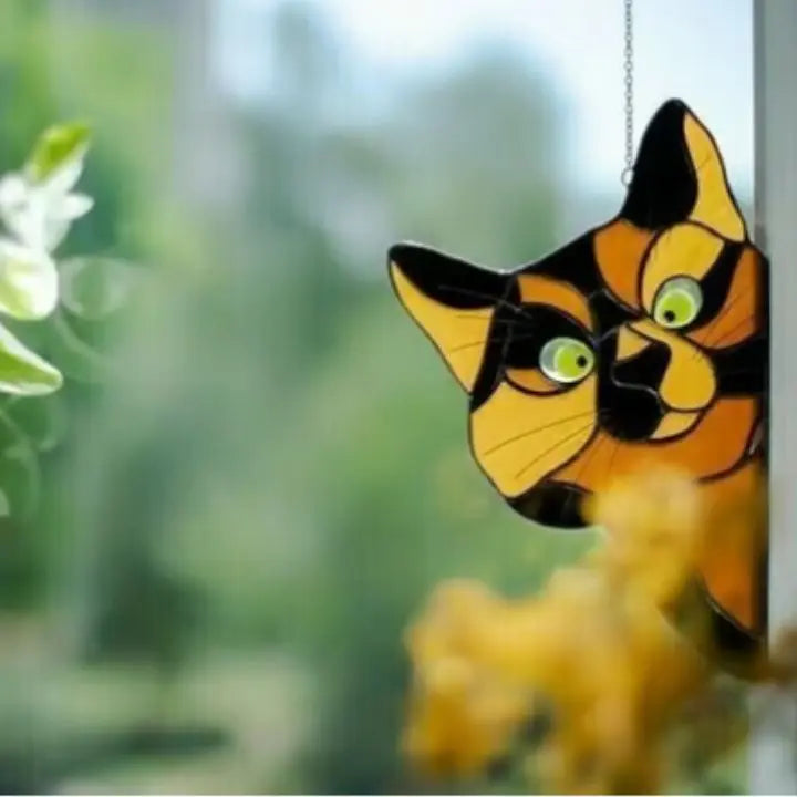 BowLift | Handmade Cat Suncatcher – Window Decoration with Style