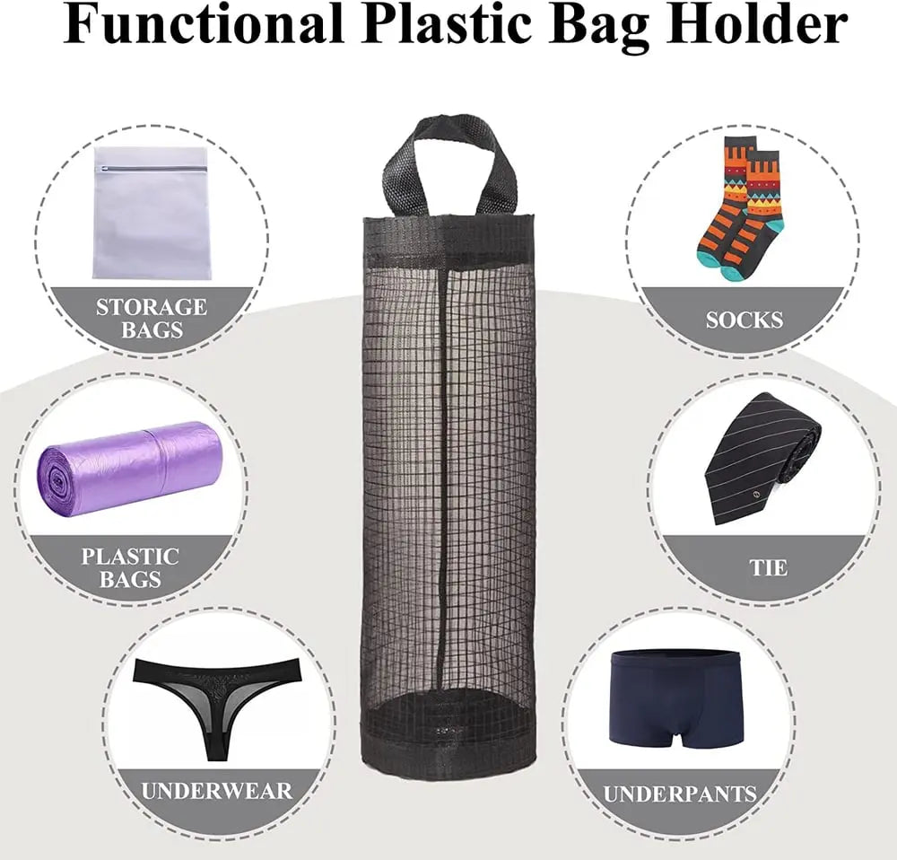 BowLift | Hanging Mesh Organizer for Bags – Neatly Store Plastic Bags