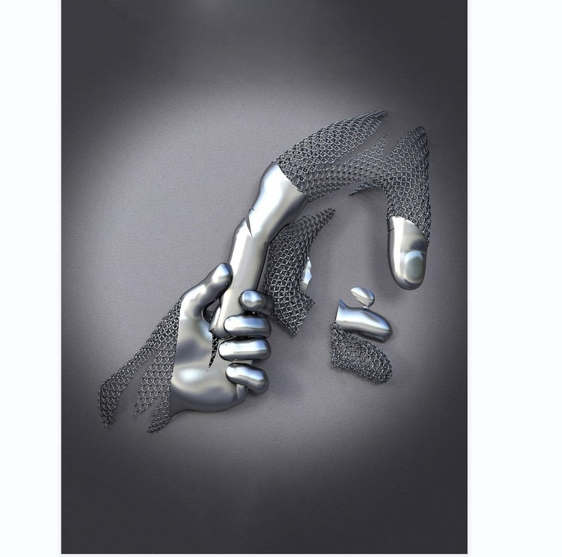 BowLift | Metal Figure Statues Styles Abstract Canvas Painting Couples Wall Art Love Sculpture Poster Print Home Decor Living Room Gifts