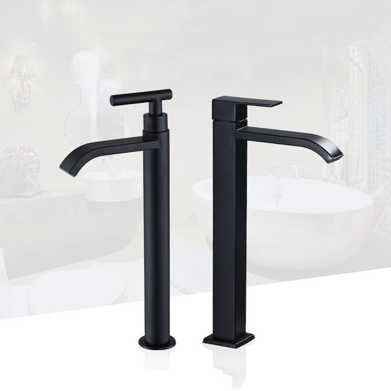 BowLift | Matte black cold water single faucets for sink installation