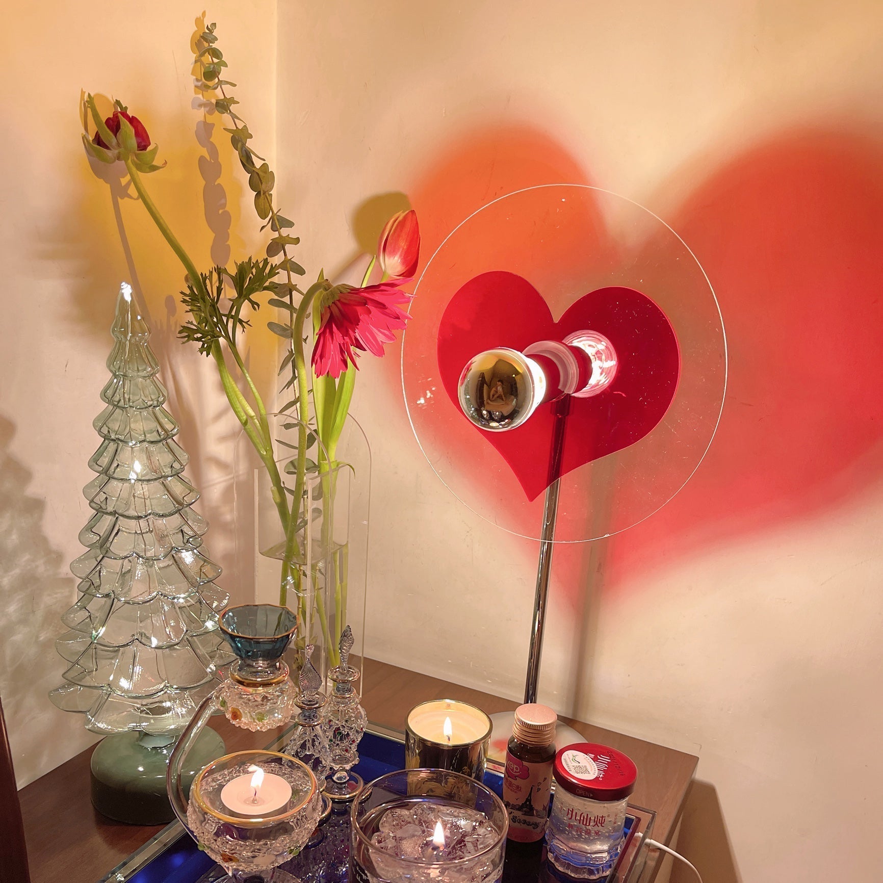 BowLift | LoveGlow – Elegant Table Lamp with Rechargeable LED