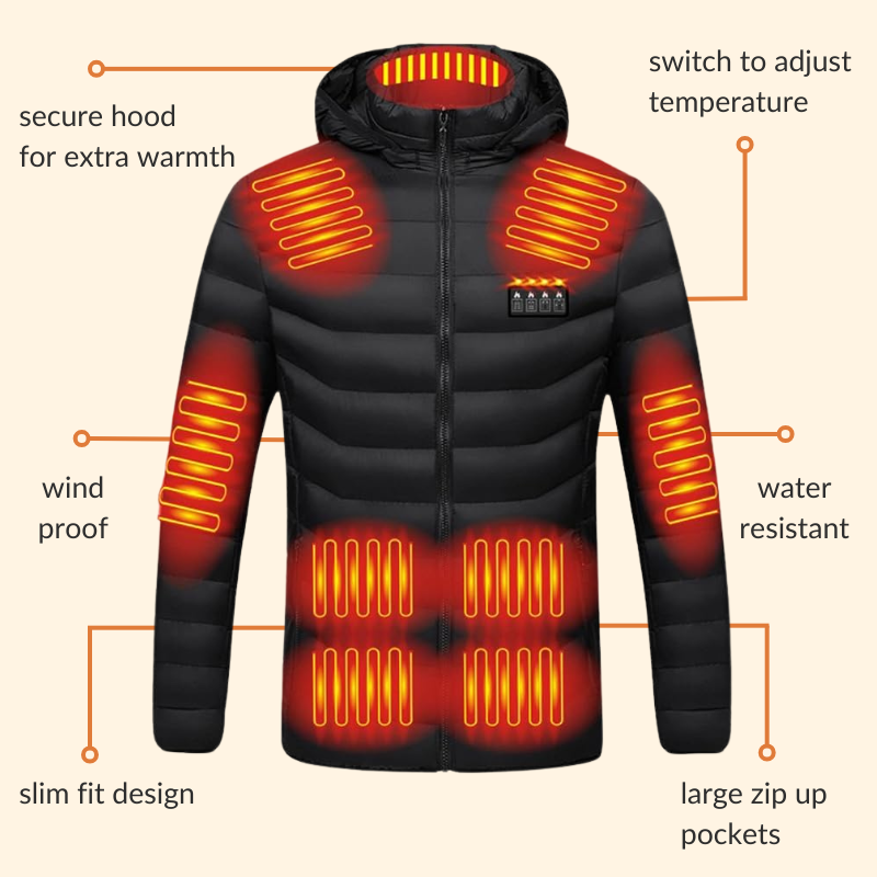 BowLift | Men’s & Women’s Heated Jacket – Best Rechargeable Heated Puffer Coat, Lightweight Battery Heated Winter Jacket UK
