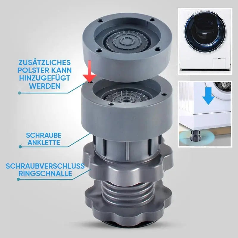 BowLift | Height Adjustable Anti-Vibration Pads for Washing Machines – 4-Piece Set