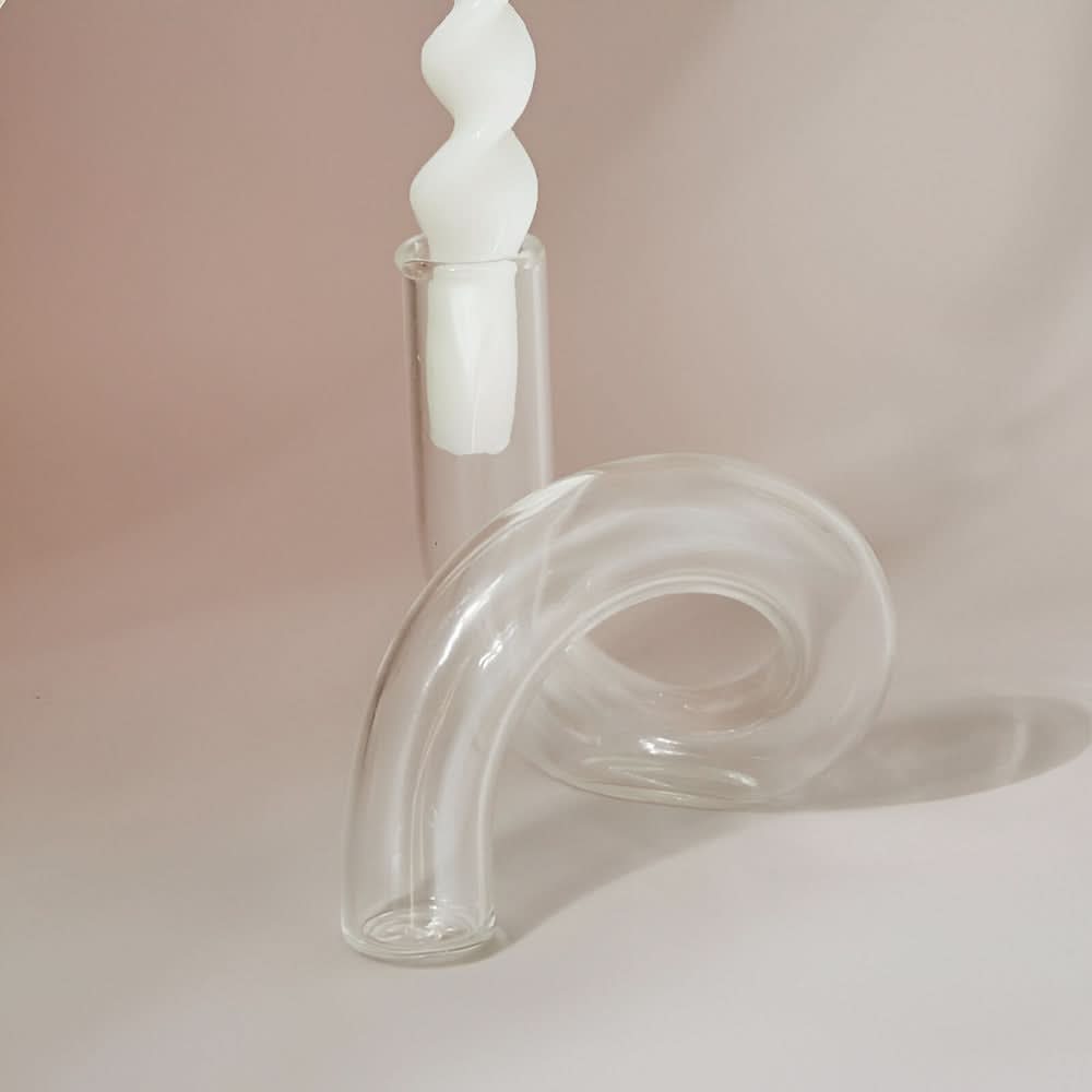 BowLift | Glass Vase with Candle Holder for Elegant Home Decoration